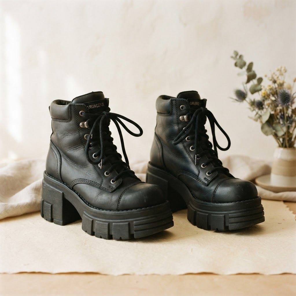Suede Platform Boots by Atelier Lumière