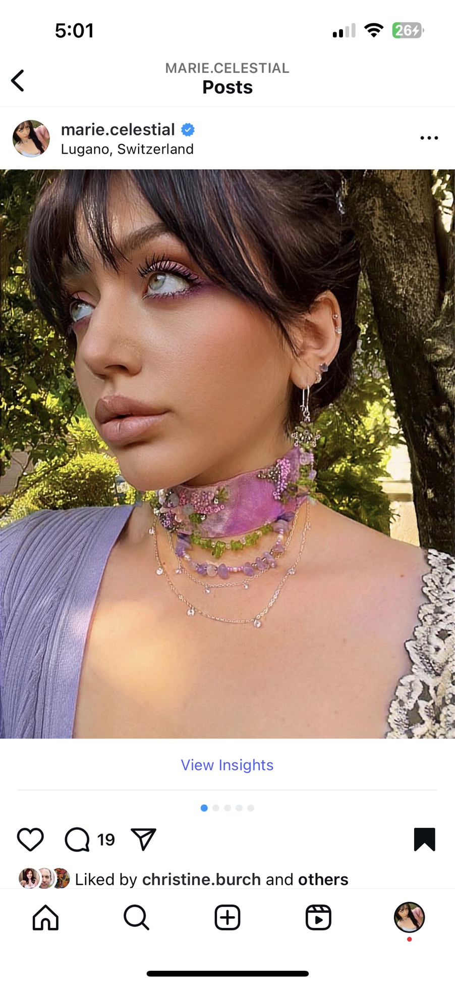 Lavender Bloom — Layered velvet & gemstone chains
