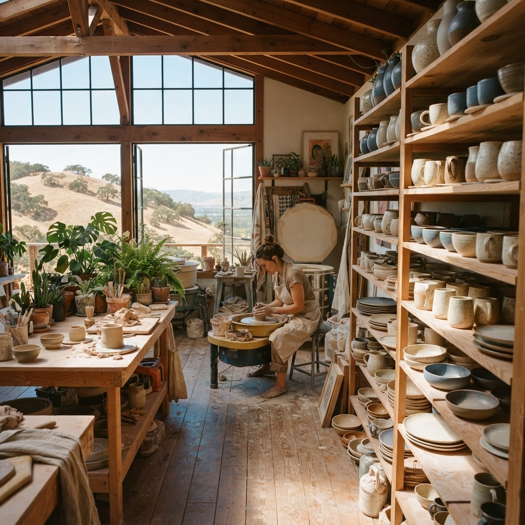 Inside Luna Ceramics's studio