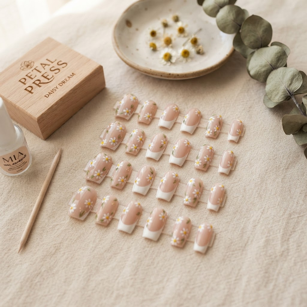 Daisy French Set — Hand-painted daisy tips