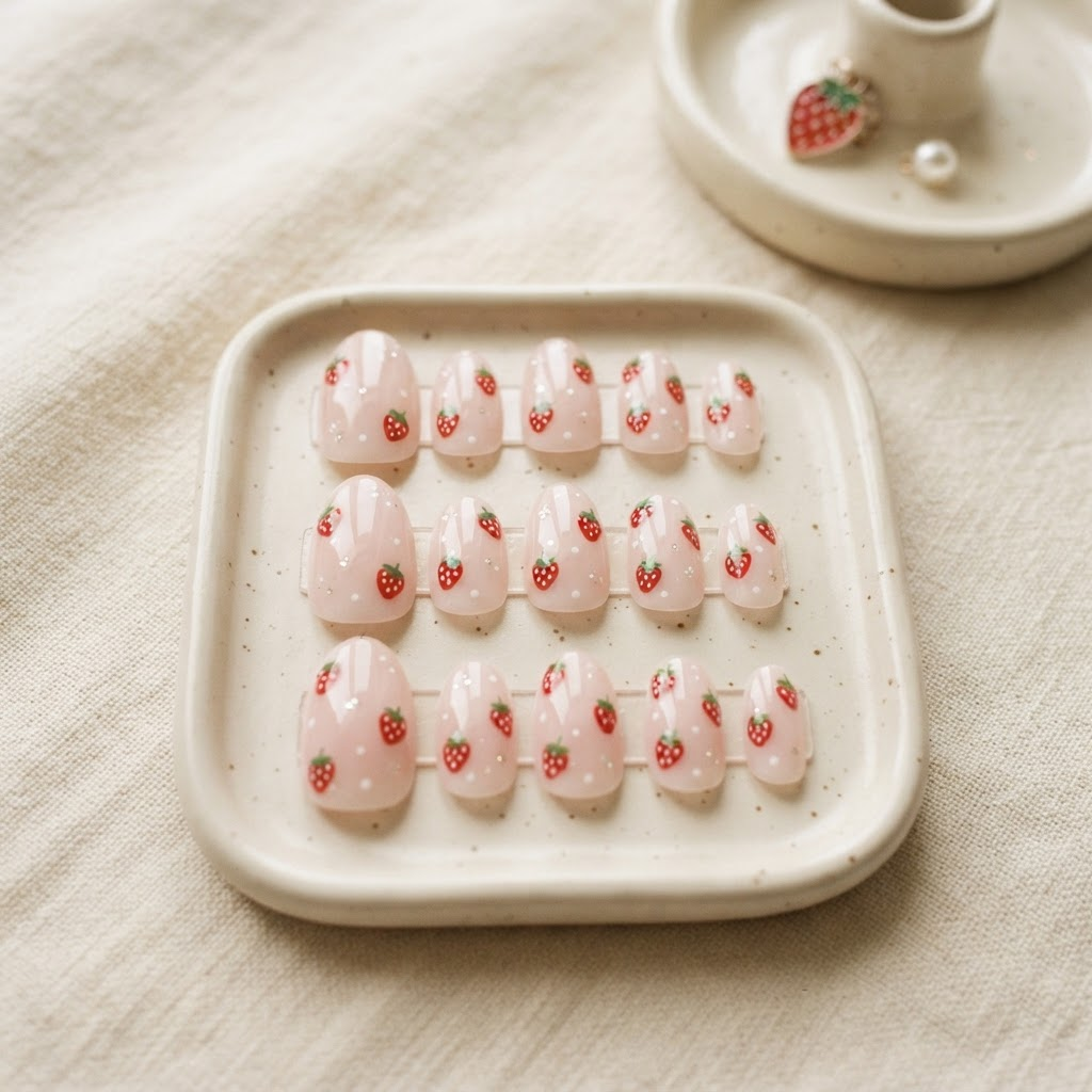Strawberry Milk — Milky pink + tiny berries